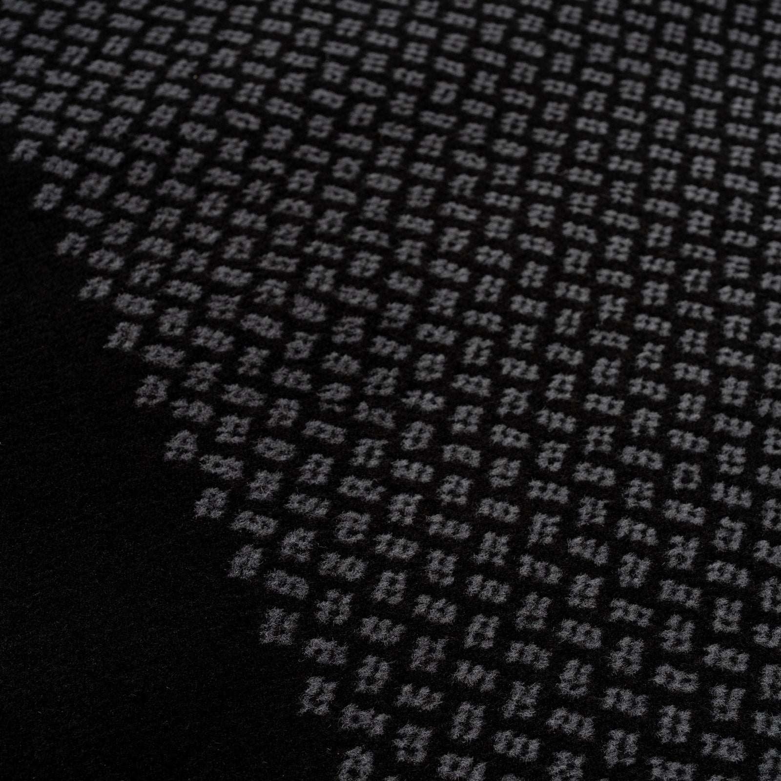 Black Bordered Stair Carpet Runner - Cut to Measure
