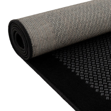 Black Bordered Stair Carpet Runner - Cut to Measure