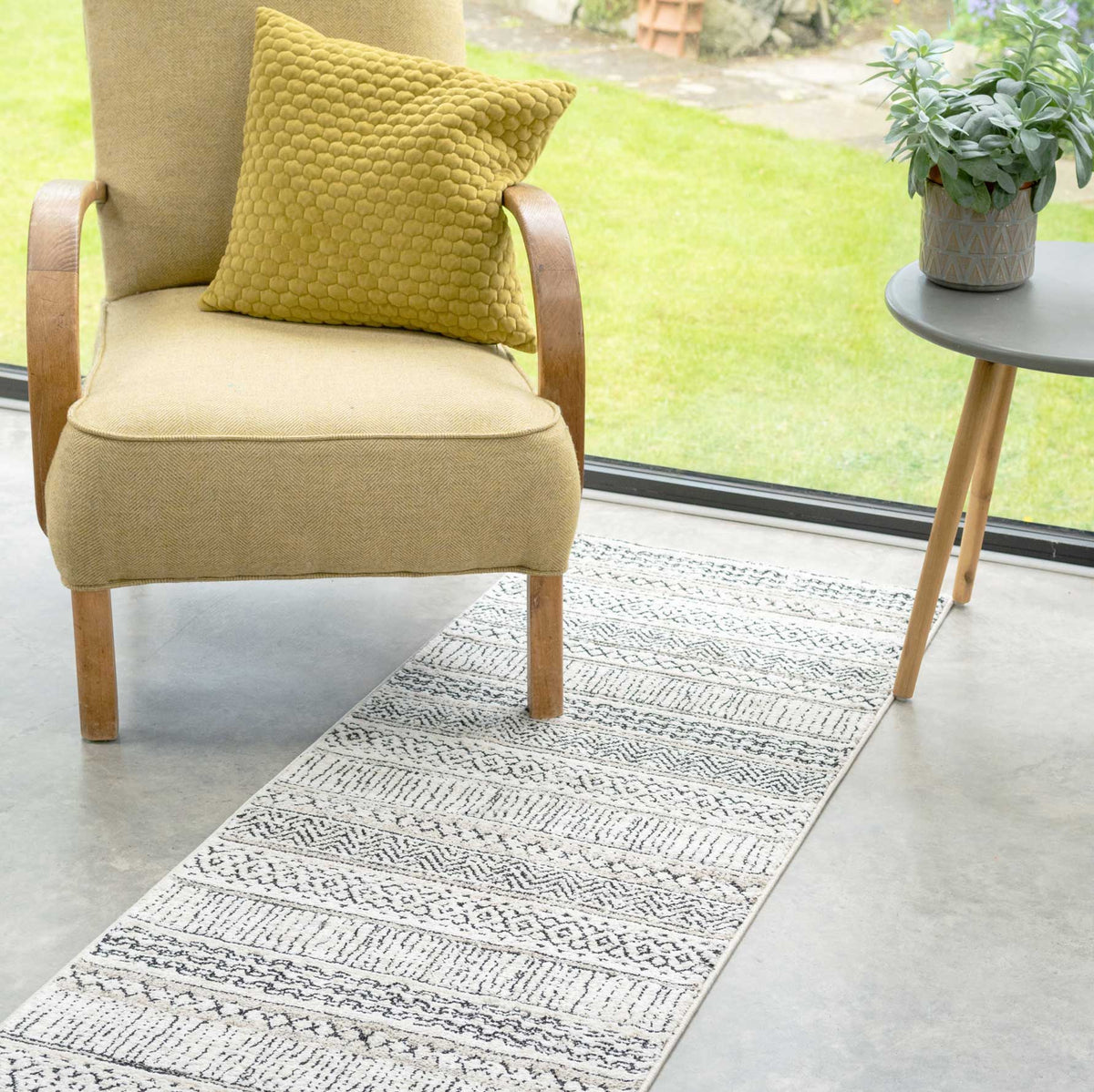 Soft Underfoot Grey Tribal Moroccan Berber Runner Rug