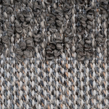Grey Striped Loop Pile Rug