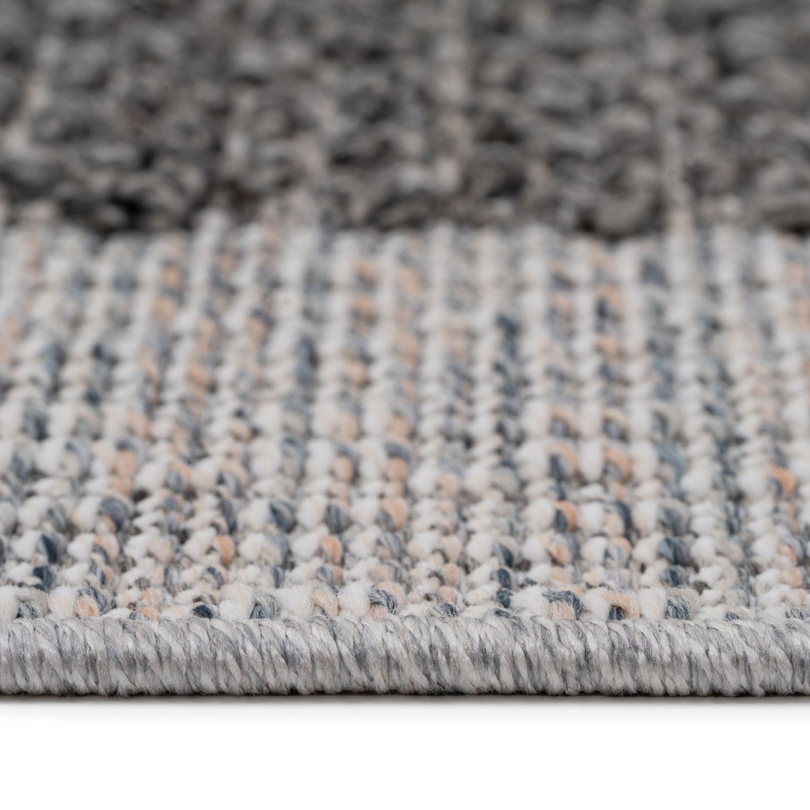 Grey Striped Runner Rug