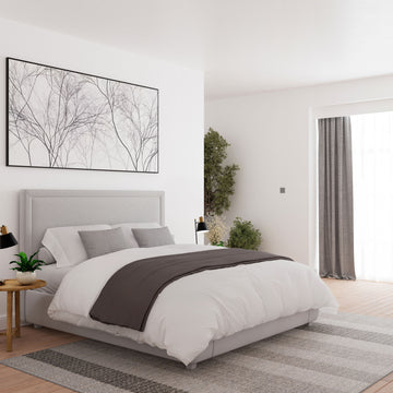 Grey Striped Loop Pile Rug