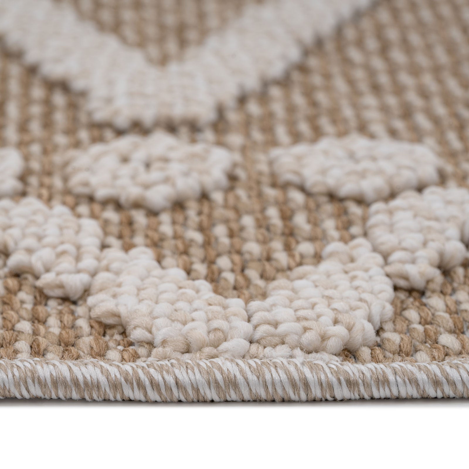 Beige Diamond Loop Pile Rug