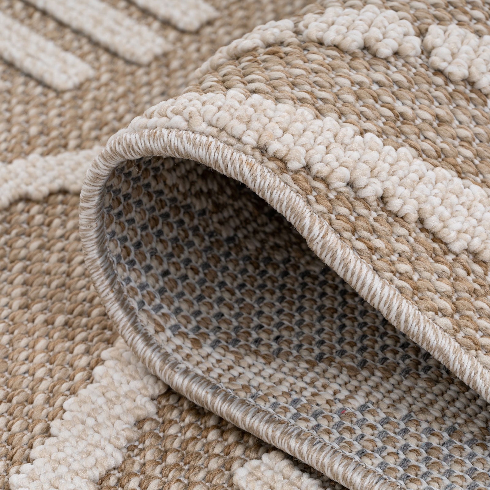 Beige Diamond Loop Pile Rug