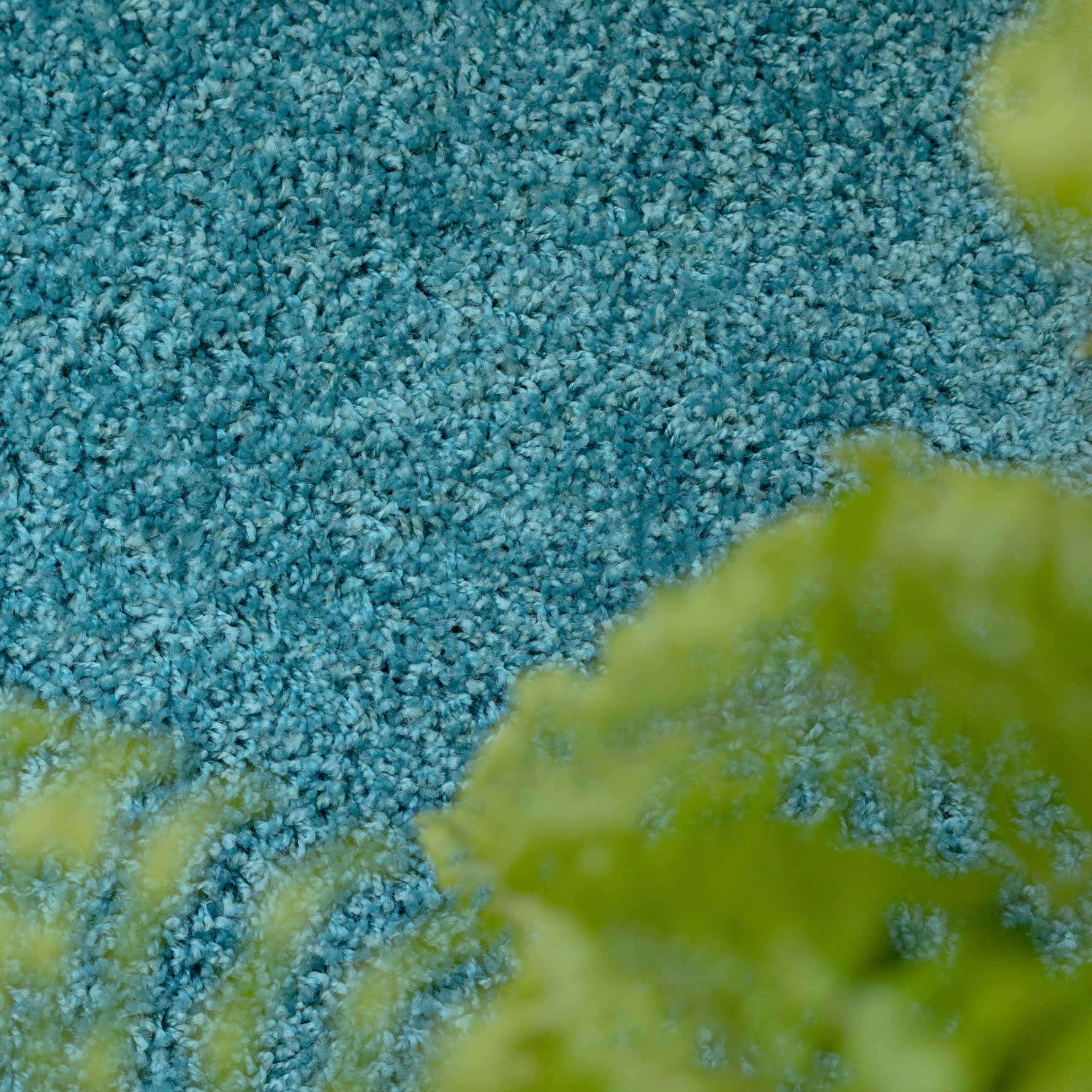 Soft Teal Blue Shaggy Runner Rug