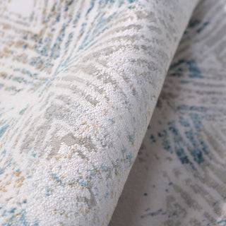 Teal Blue Cloudscape Living Room Rug