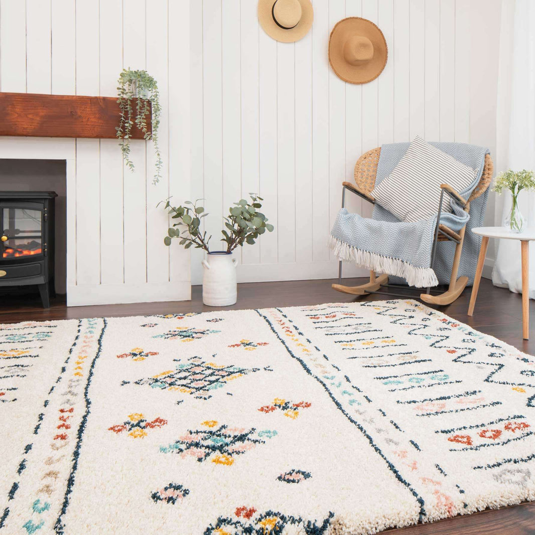 Super Soft Boho Moroccan Shaggy Rug - Bannon | Living Room Rugs ...