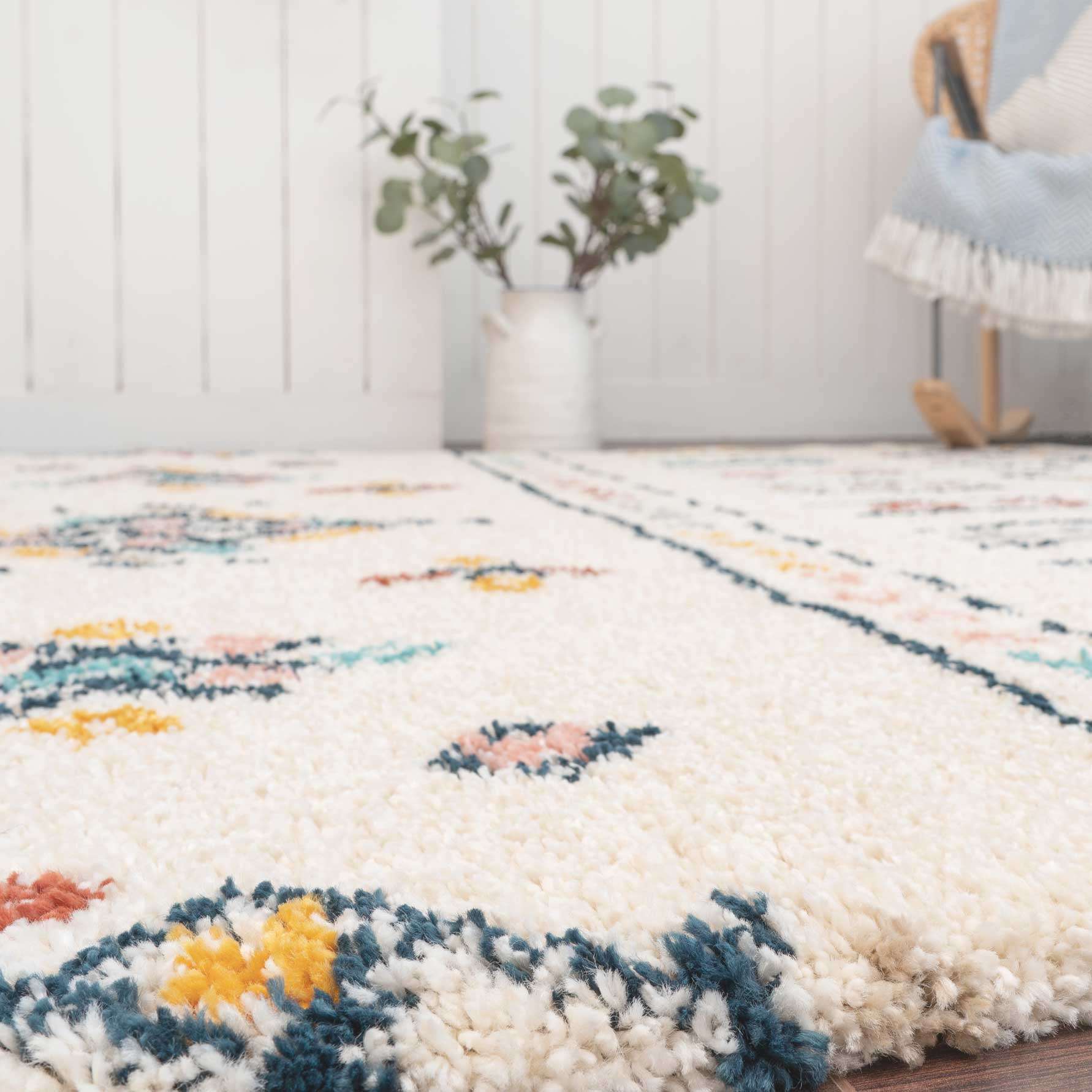 Super Soft Tribal Berber Shaggy Rug