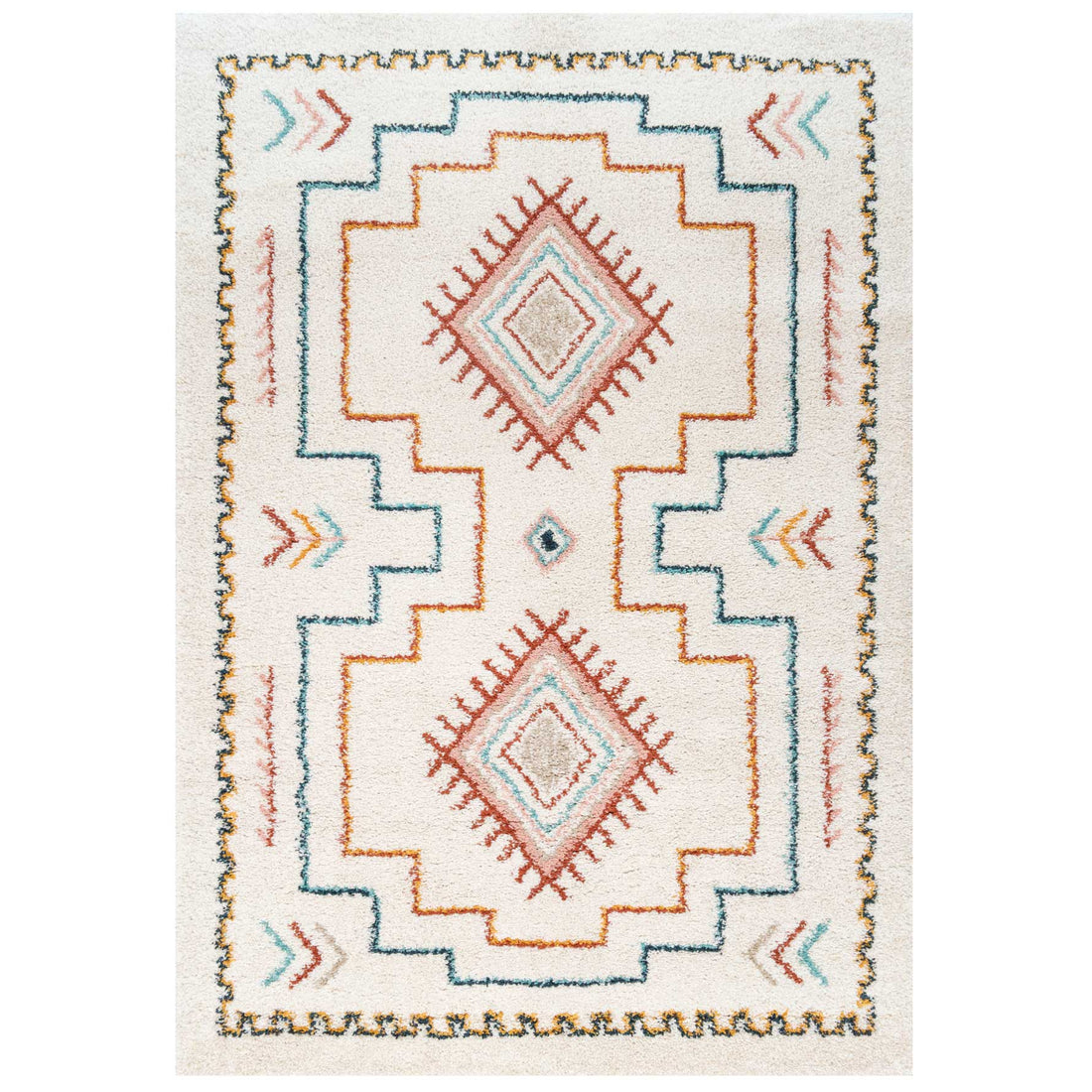 Super Soft Aztec Berber Shaggy Rug - Mallory | Living Room Rugs ...