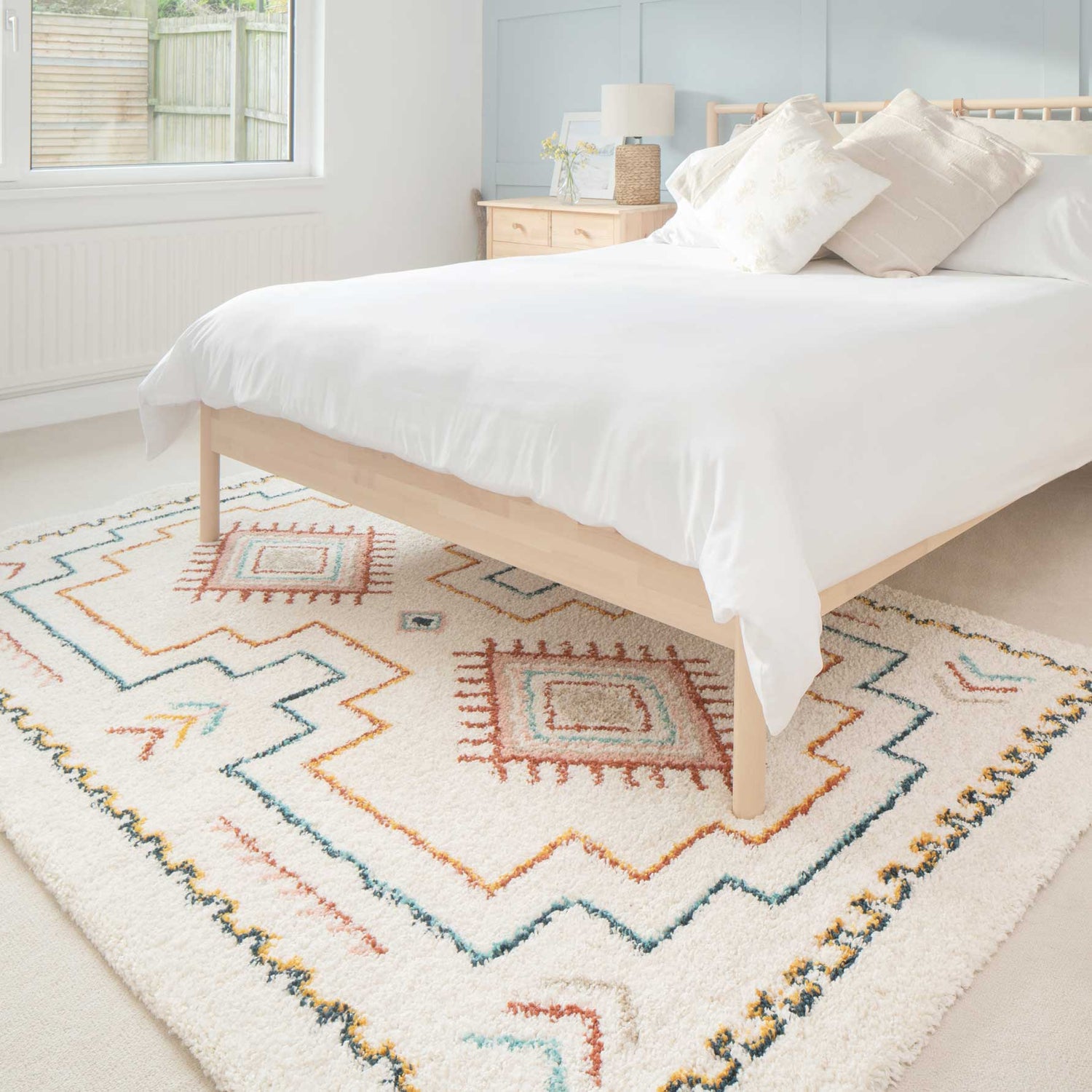 Super Soft Aztec Berber Shaggy Rug - Mallory | Living Room Rugs ...