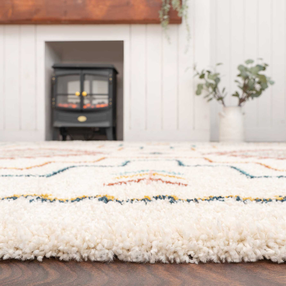 Super Soft Aztec Berber Shaggy Rug - Mallory | Living Room Rugs ...
