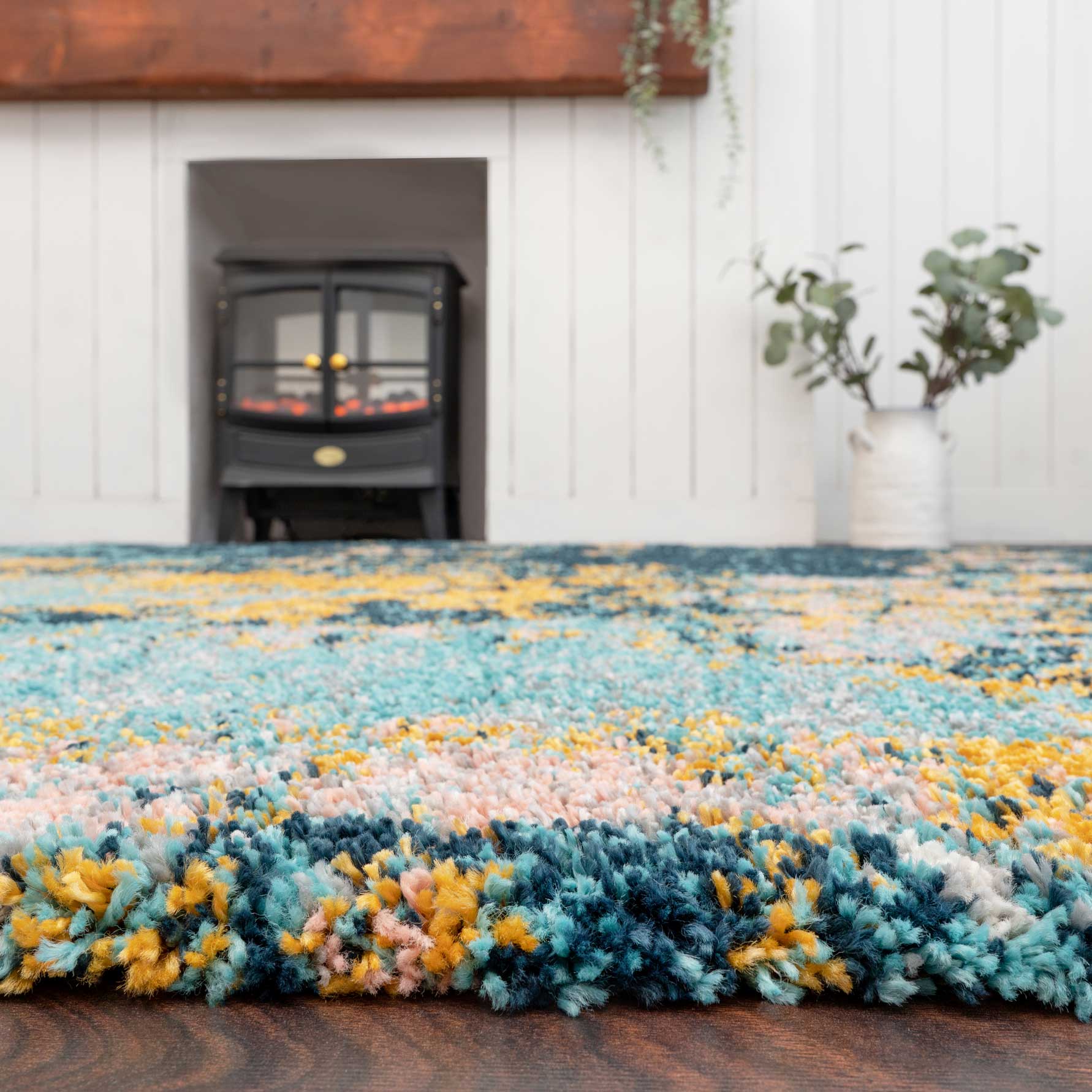 Soft Abstract Shaggy Rug - Cherish
