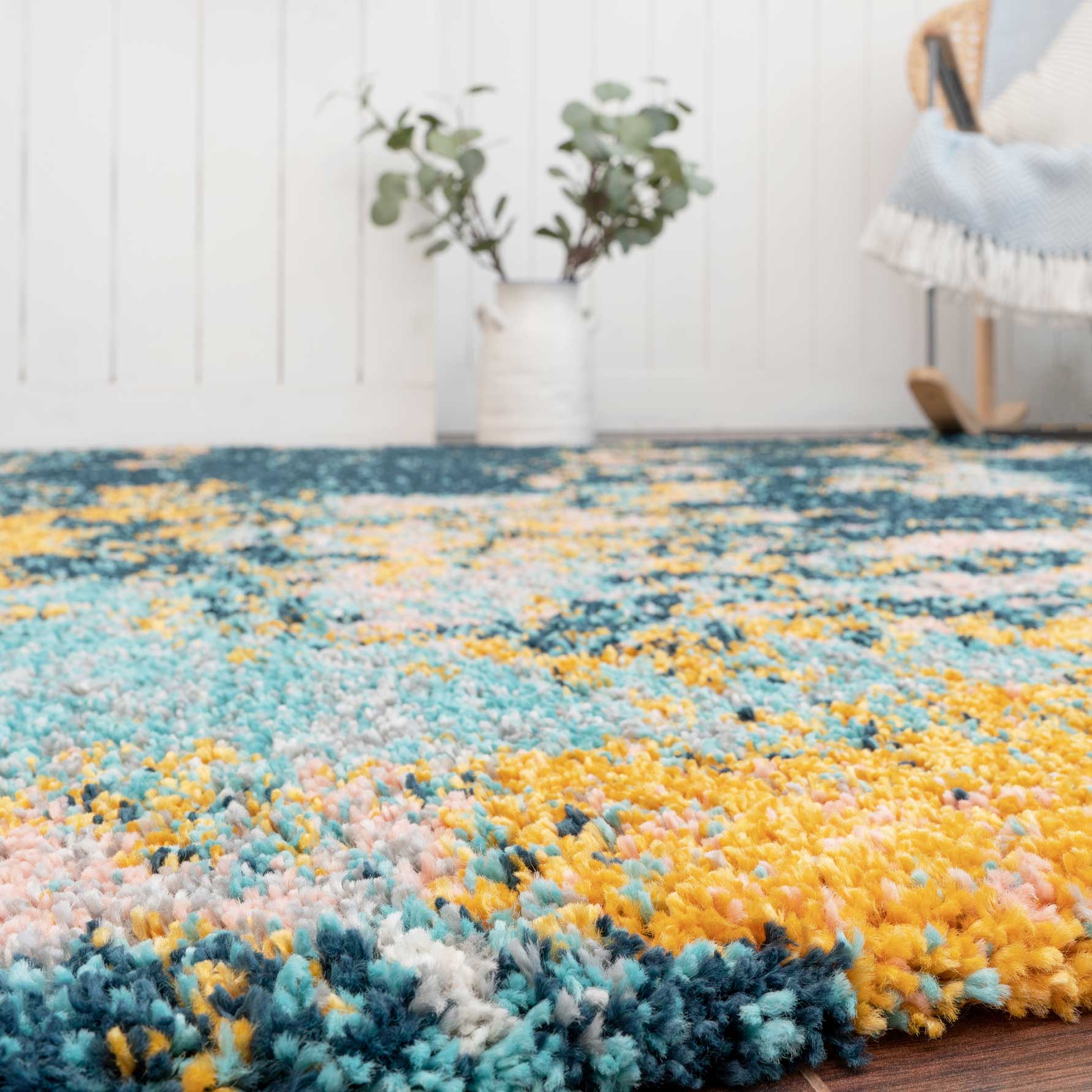 Soft Abstract Shaggy Rug - Cherish