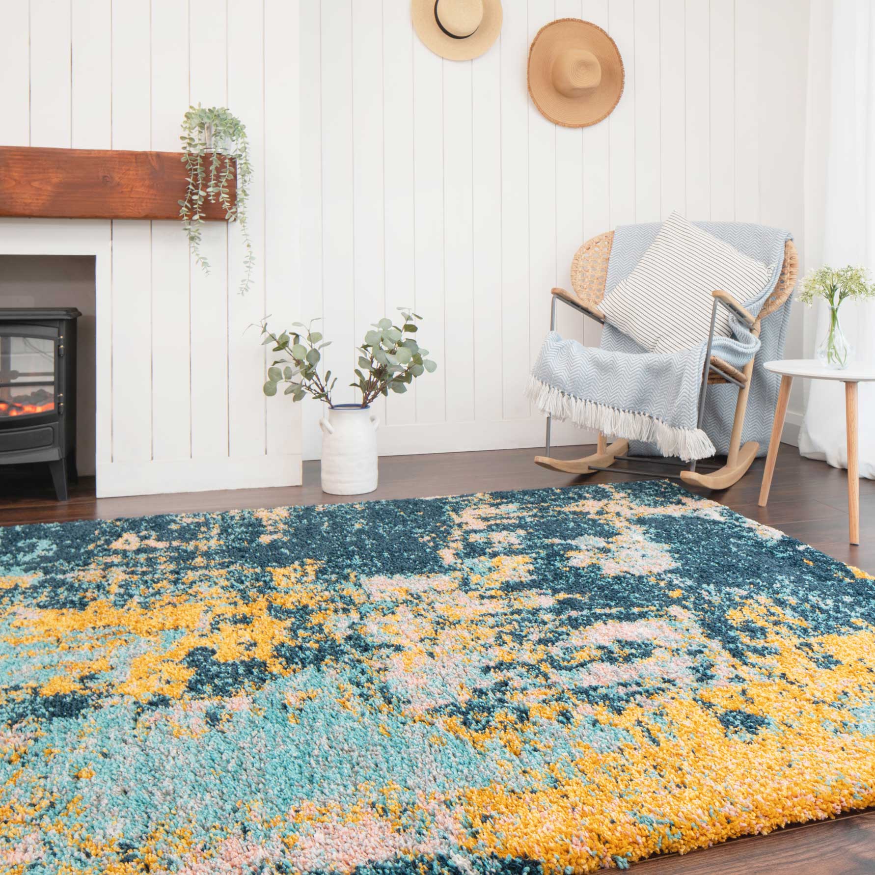 Soft Abstract Shaggy Rug - Cherish