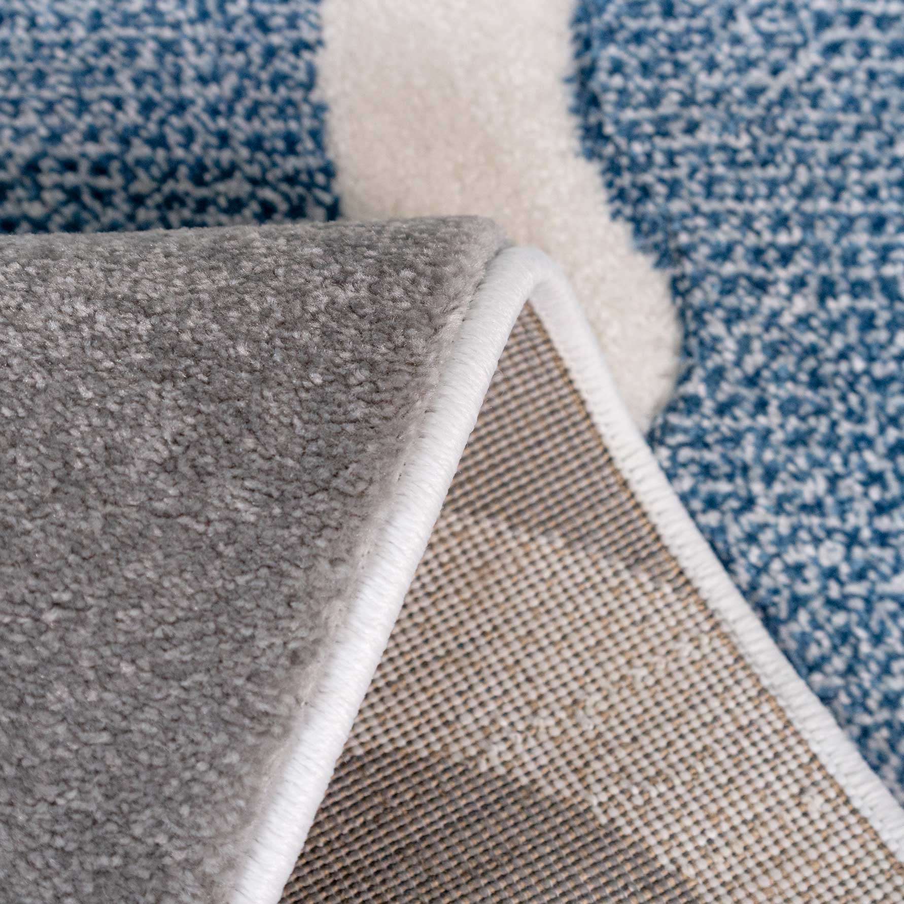 Fresh Trellis Blue Living Room Rug