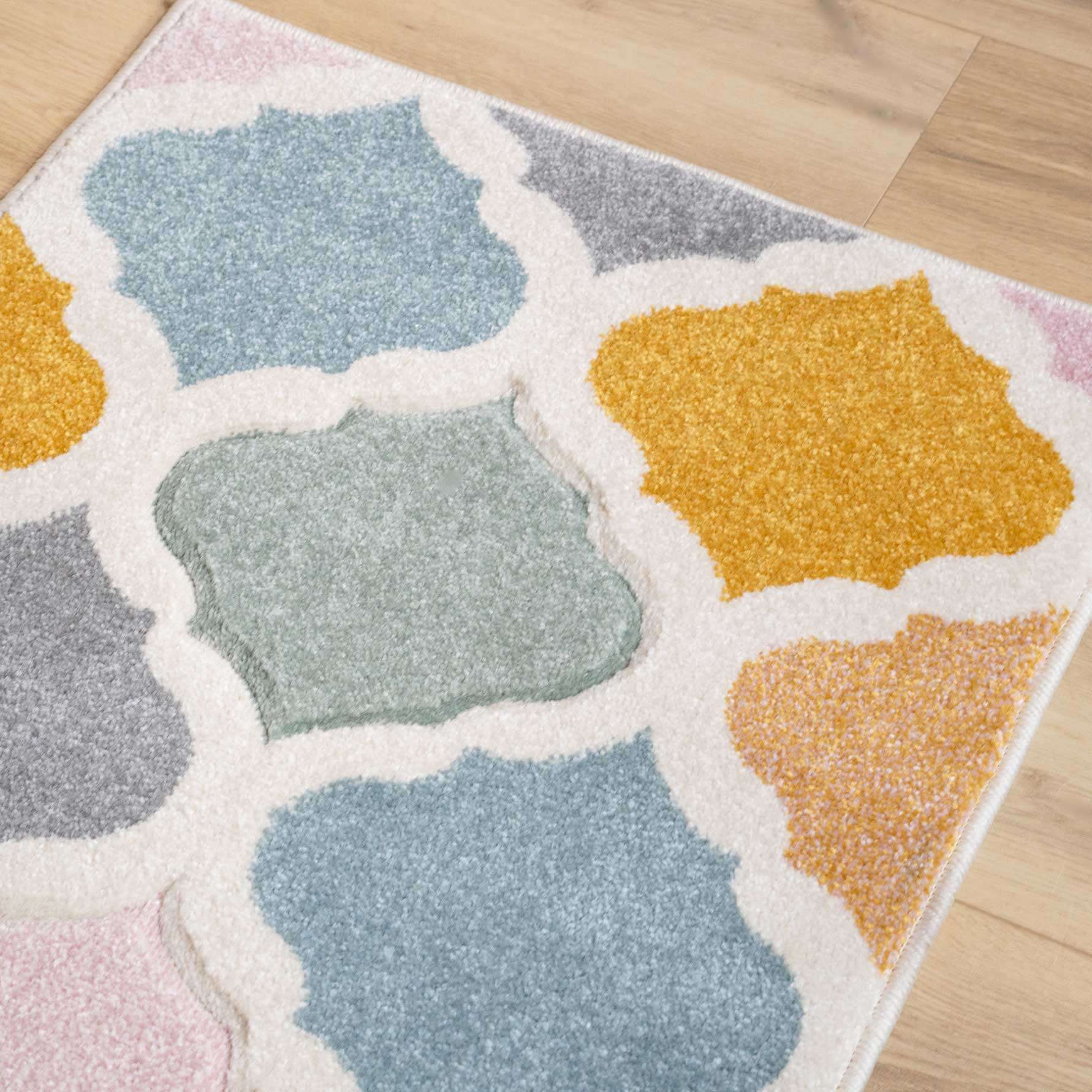 Colourful Pastel Trellis Area Room Rug