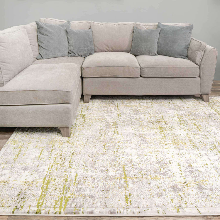 Modern Green Abstract Distressed Rugs