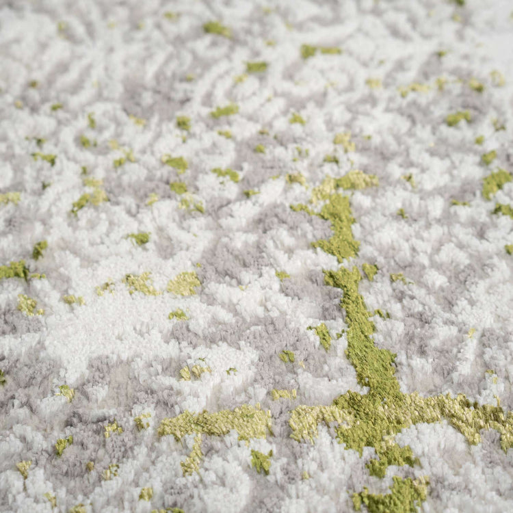 Modern Green Abstract Distressed Rugs