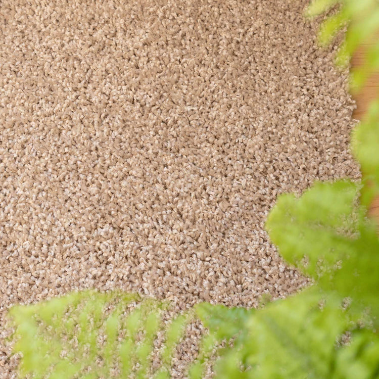 Oatmeal Shaggy Circle Rug