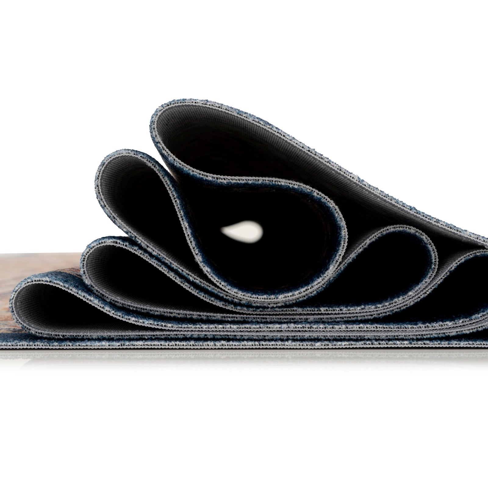 Washable Blue Persian Style Rug - Leela