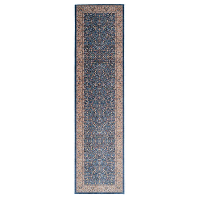 Washable Blue Persian Style Runner - Leela