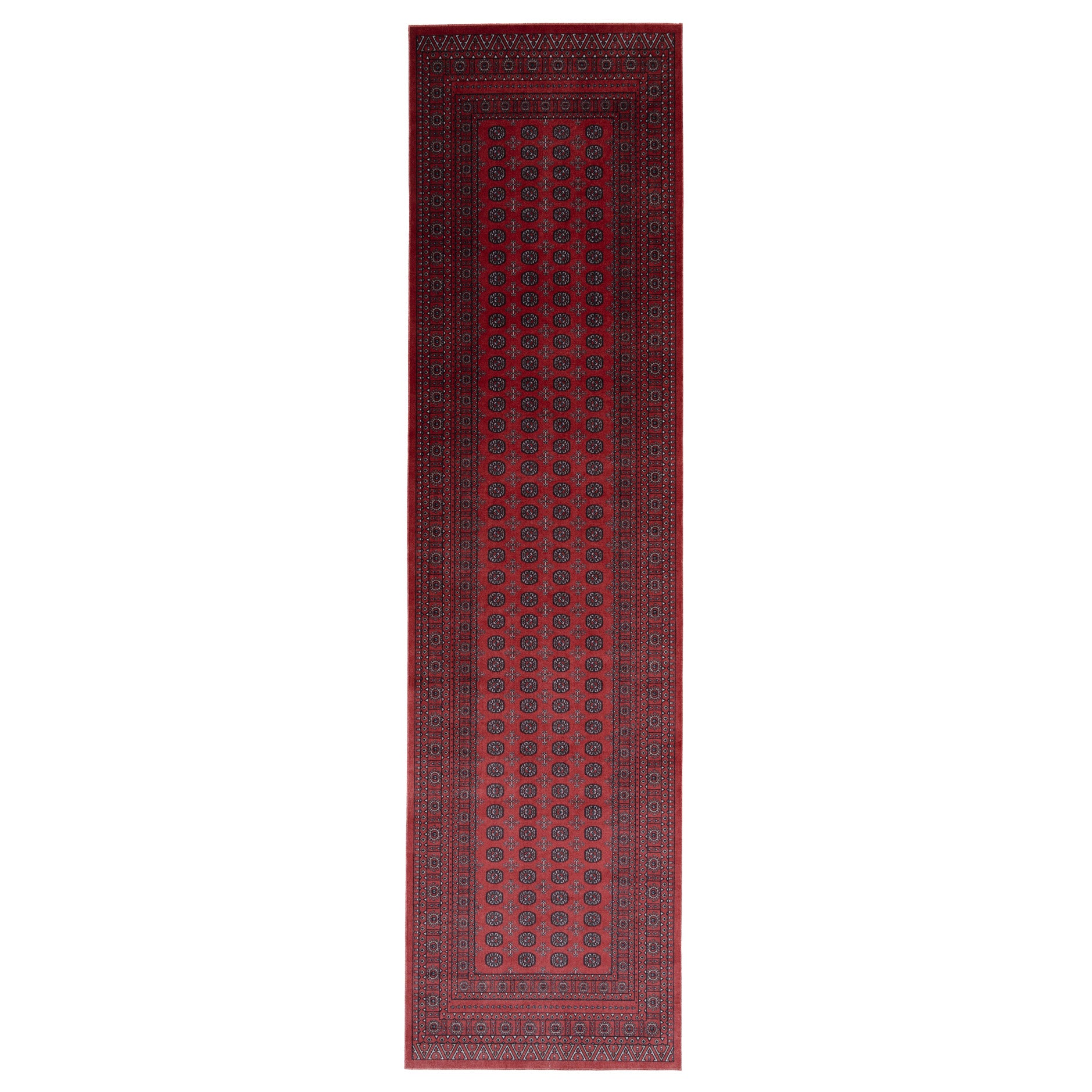 Washable Bokara Red Persian Style Runner - Mira