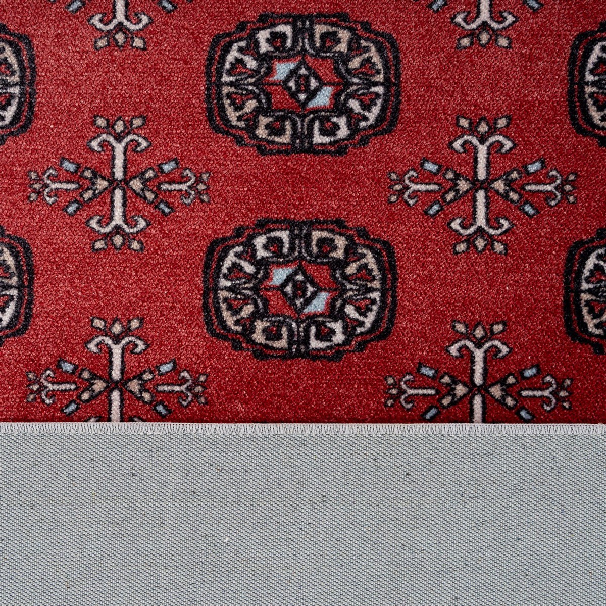 Washable Bokara Red Persian Style Rug - Mira