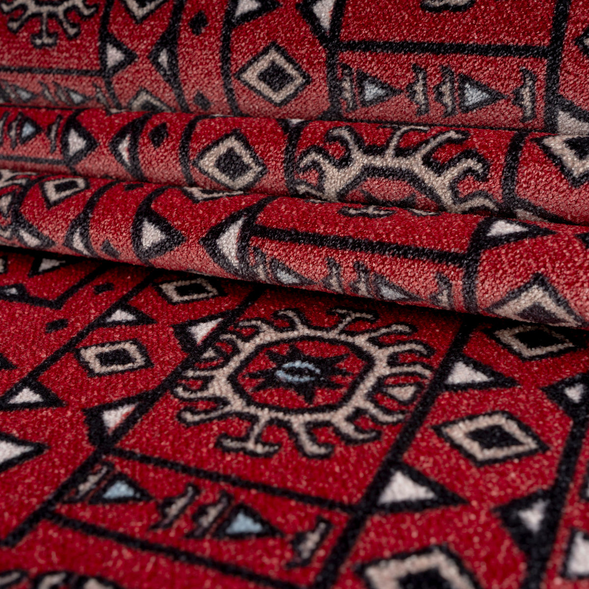 Washable Bokara Red Persian Style Rug - Mira