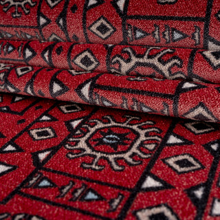 Washable Bokara Red Persian Style Rug - Mira