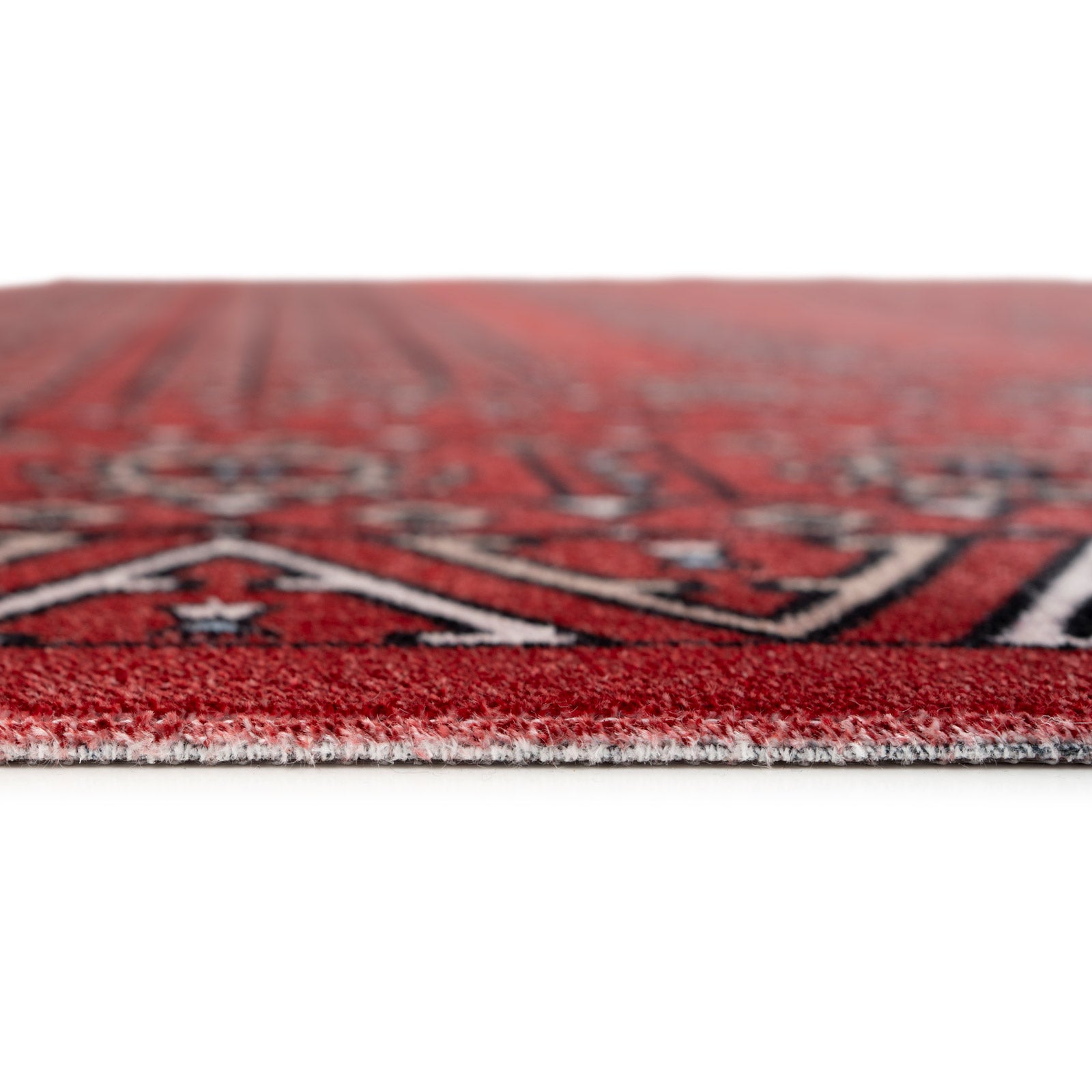 Washable Bokara Red Persian Style Runner - Mira