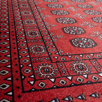 Washable Bokara Red Persian Style Runner - Mira