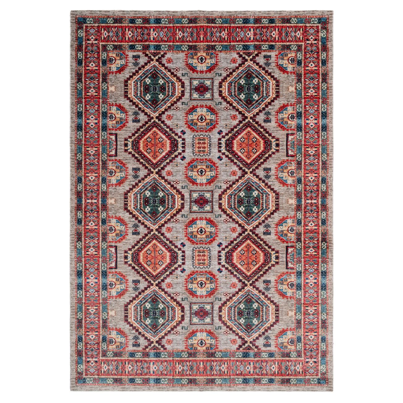 Washable Multicolour Persian Style Rug - Rani