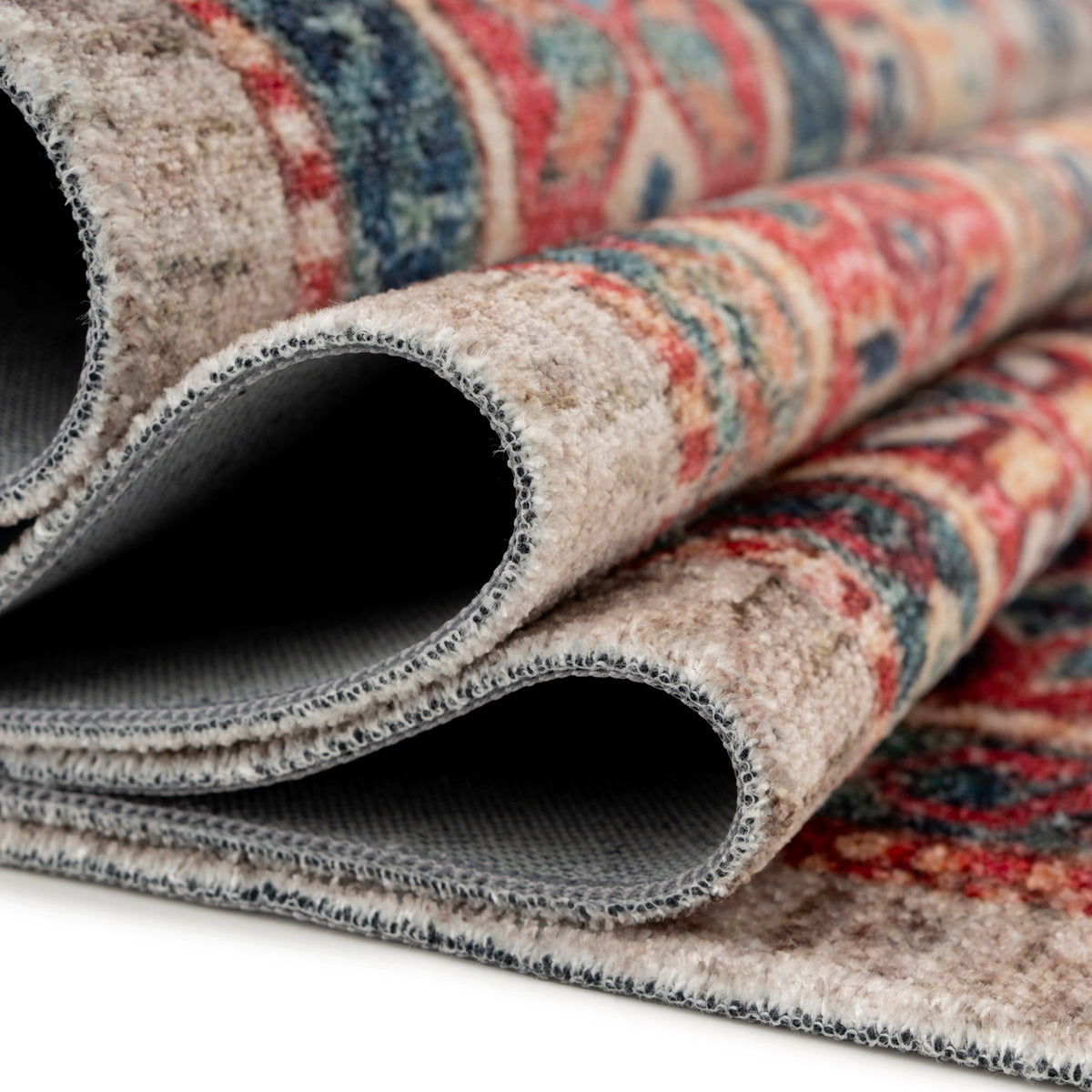 Washable Multicolour Persian Style Runner Rug - Rani