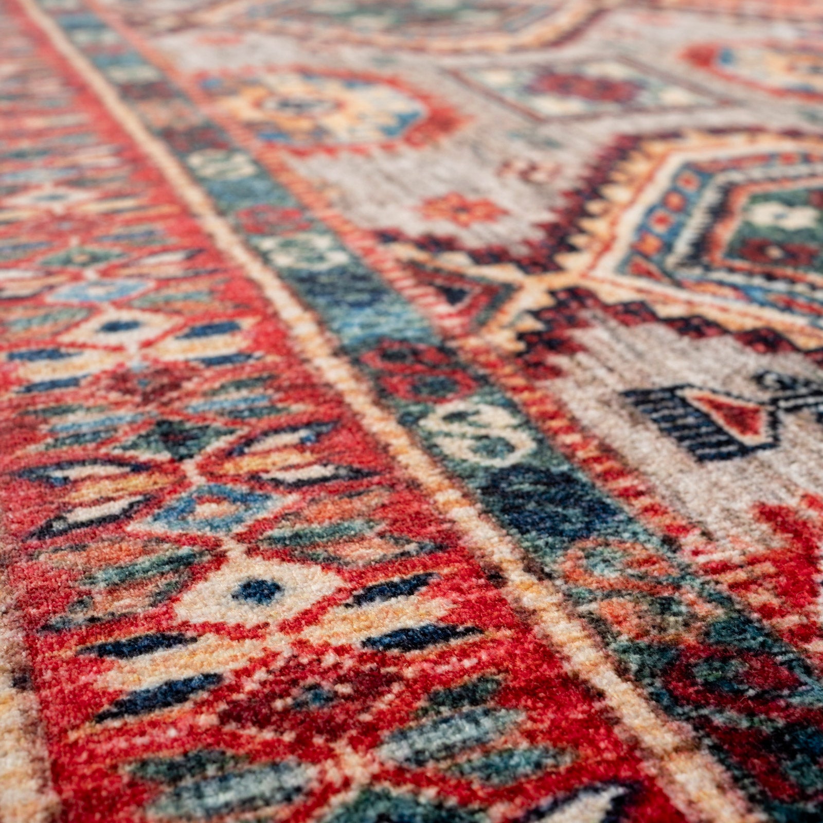 Washable Multicolour Persian Style Mat - Rani