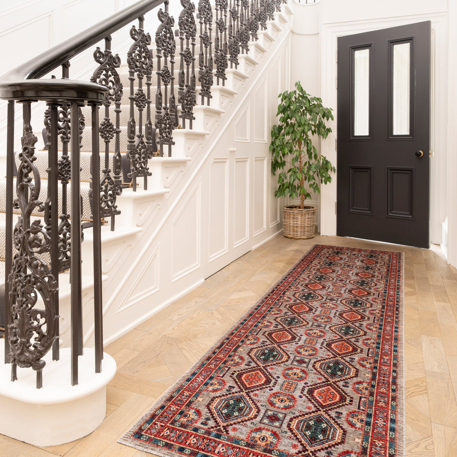 Washable Multicolour Persian Style Runner - Rani