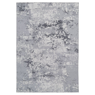 Washable Grey Tone Distressed Area Rug - Thea
