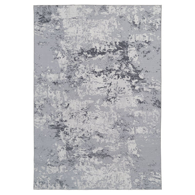 Washable Grey Tone Distressed Area Rug - Thea