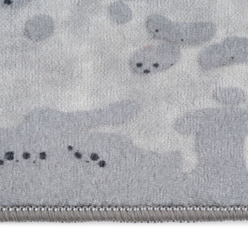Washable Grey Tone Distressed Area Rug - Thea