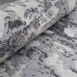 Washable Grey Tone Distressed Area Rug - Thea