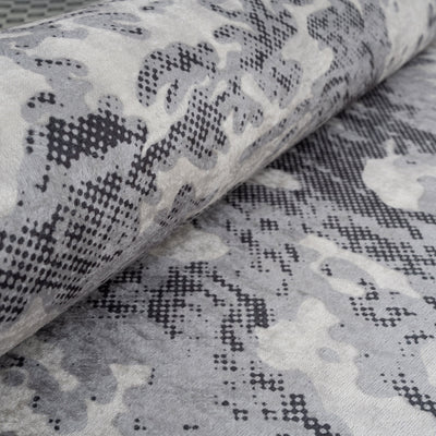 Washable Grey Tone Distressed Area Rug - Thea