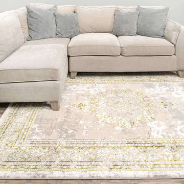Modern Oriental Green Distressed Rugs