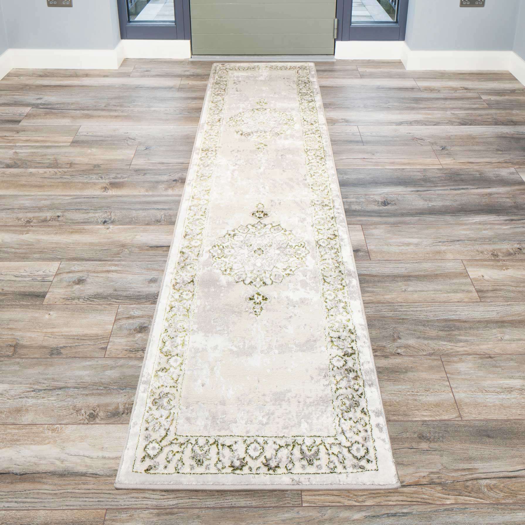 Modern Oriental Green Distressed Rugs