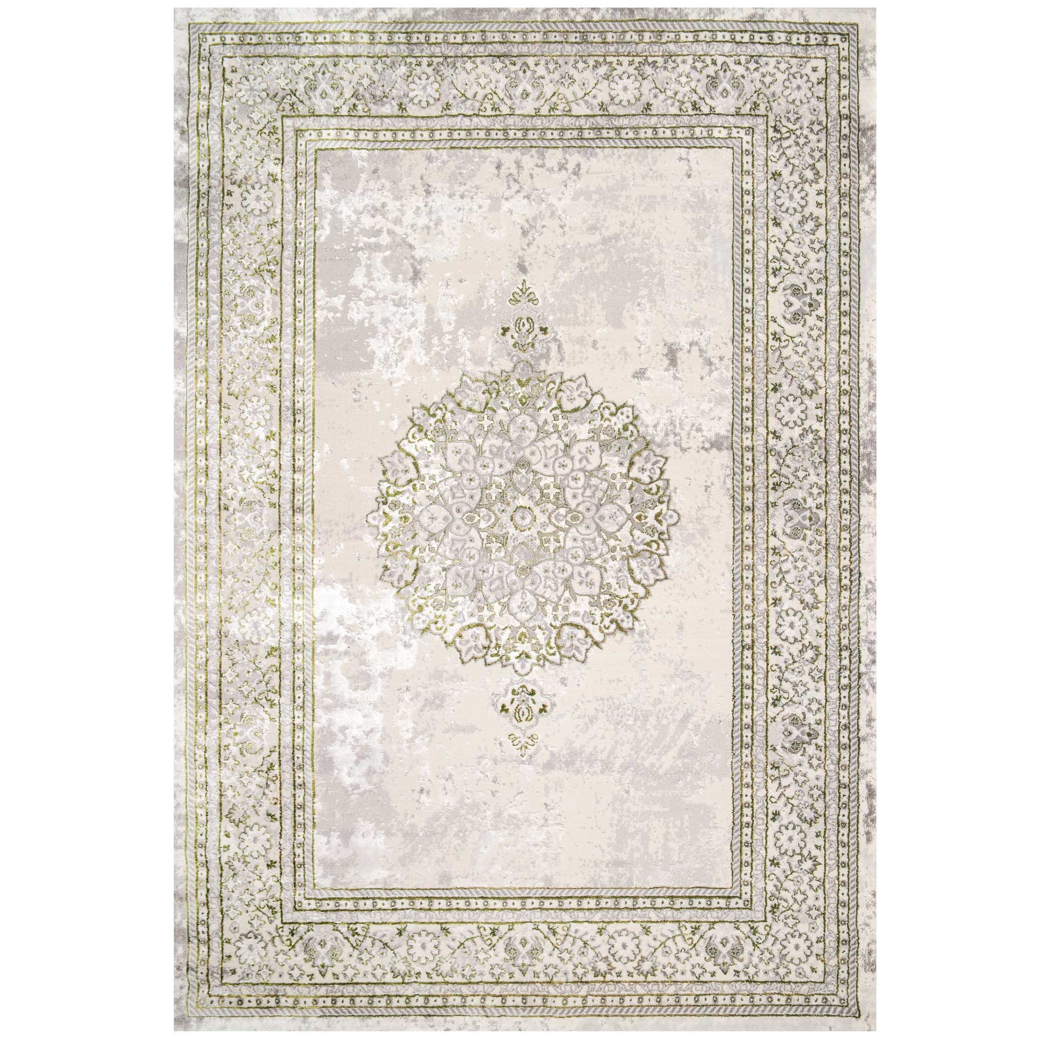 Modern Oriental Green Distressed Rugs