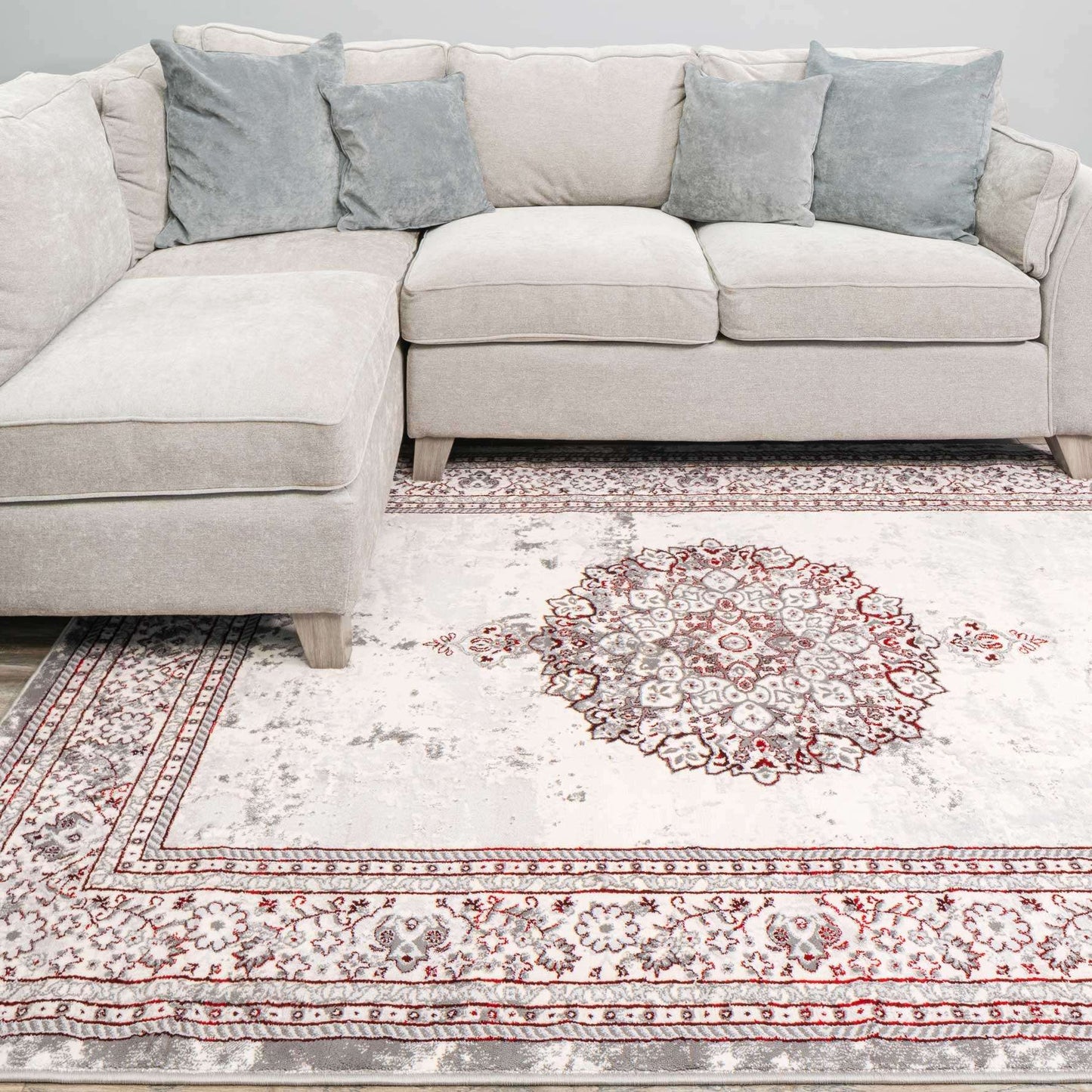 Modern Red Abstract Oriental Rugs