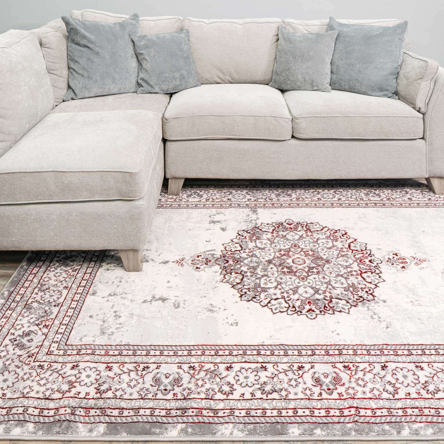 Modern Red Abstract Oriental Rugs - Victoria | Living Room Rugs ...