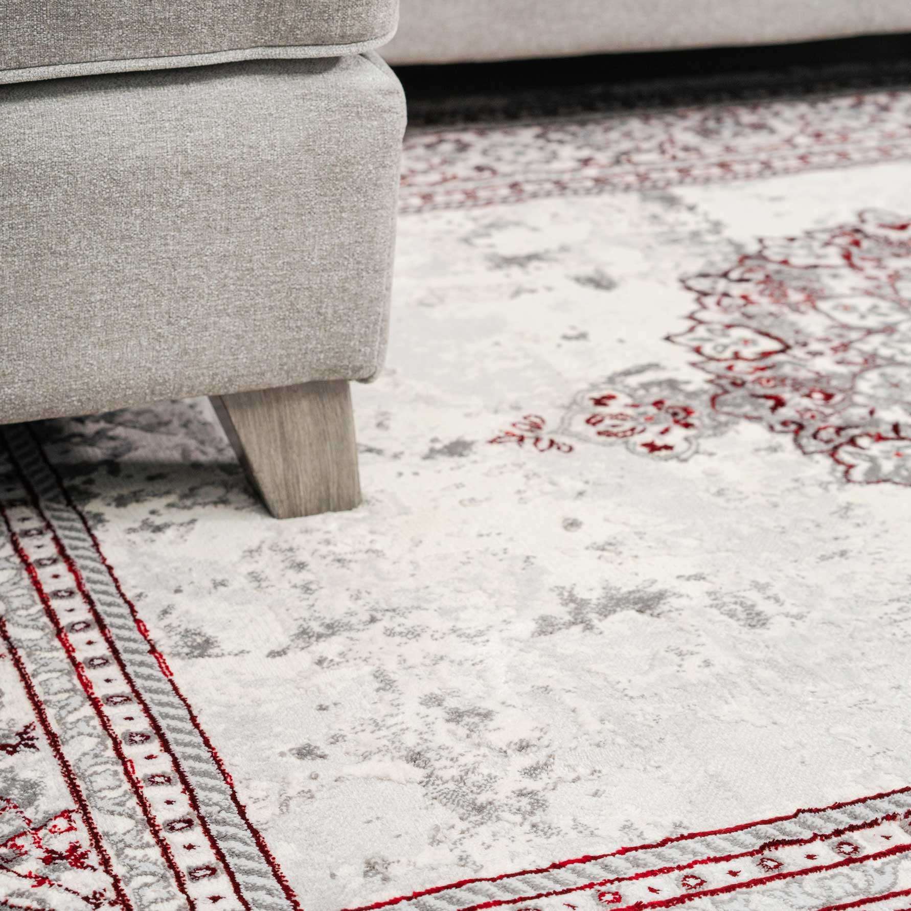 Modern Red Abstract Oriental Rugs