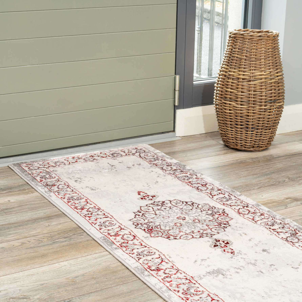 Modern Red Abstract Oriental Rugs