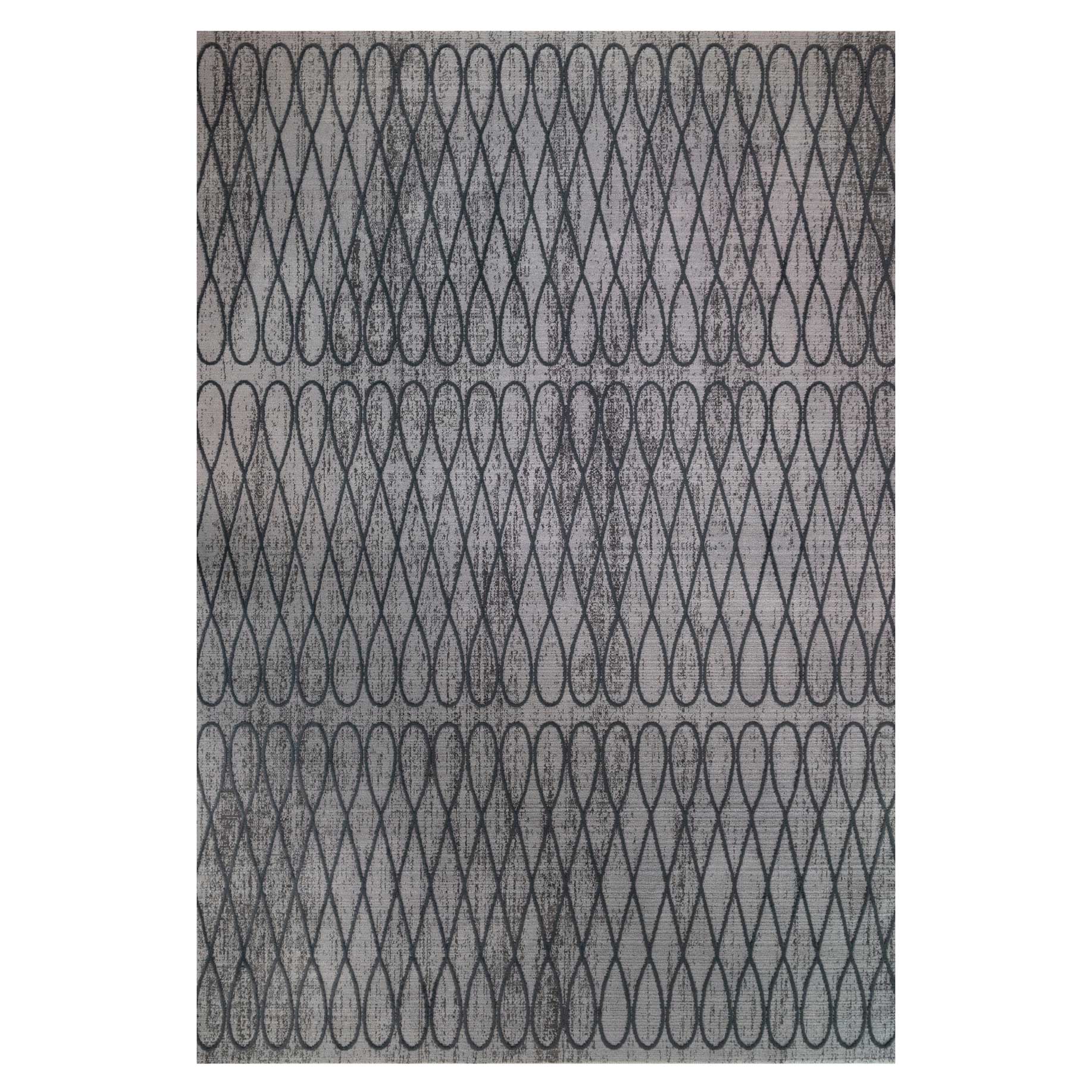 Luxury Modern Mottled Grey Rug