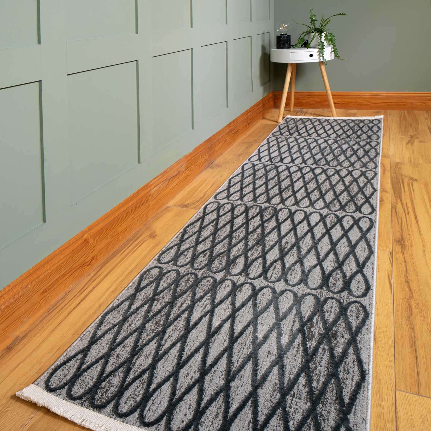 Luxury Modern Mottled Grey Rug
