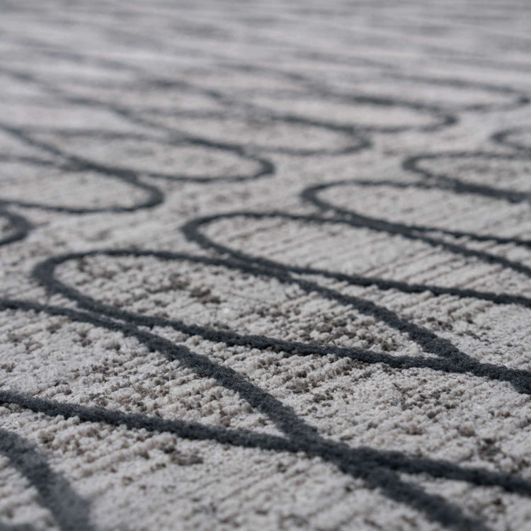 Luxury Modern Mottled Grey Rug